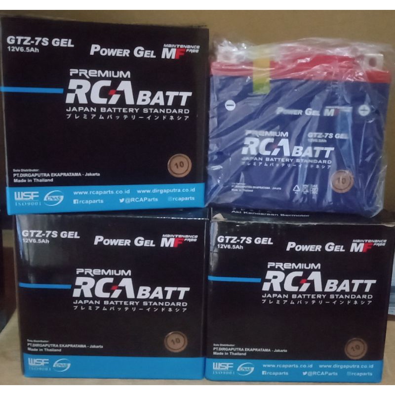 AKI RCA BATT GTZ7S GEL/KERING 6Ah  MOTOR VARIO125/150, SATRIA FU, SONIC, NMAX, LEXI .