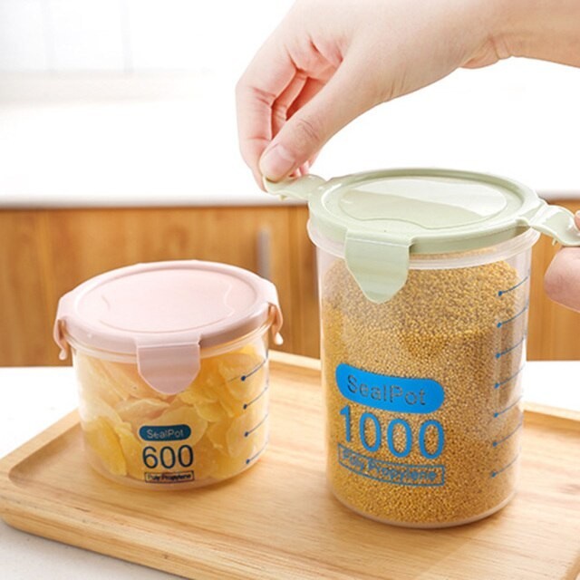 TRAVELMATE Toples Transparan Tempat Penyimpanan Makanan Ringan 600ml Food Kulkas