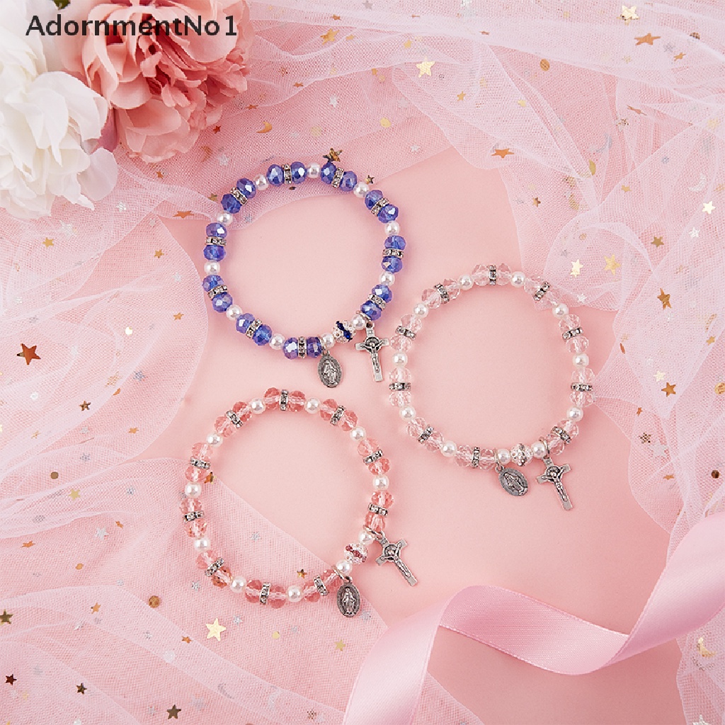 (AdornmentNo1) Gelang Tangan Rosario / Doa Rosario / Umat Kristus Untuk Pria / Wanita