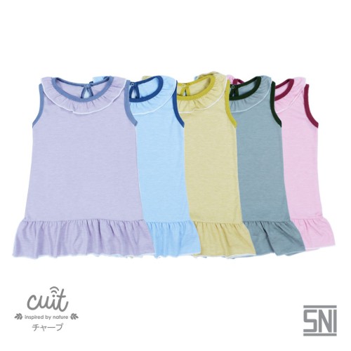 Cuit Kids Collar Ruffle Dress Natsu Series | Baju Dress | Dress Anak | Pakaian Anak