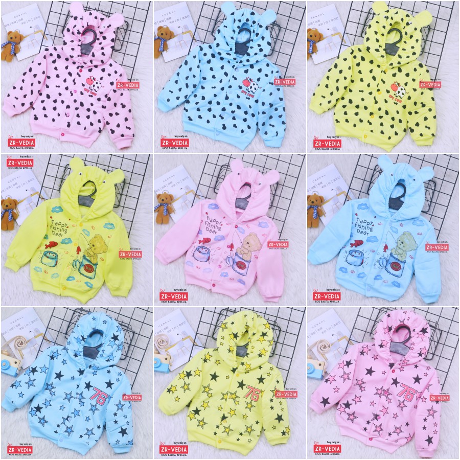 Jaket Baby Jolly uk 0-12 Bulan / Jacket HIGH QUALITY Anak Laki Perempuan Murah Lengan Panjang Tebal