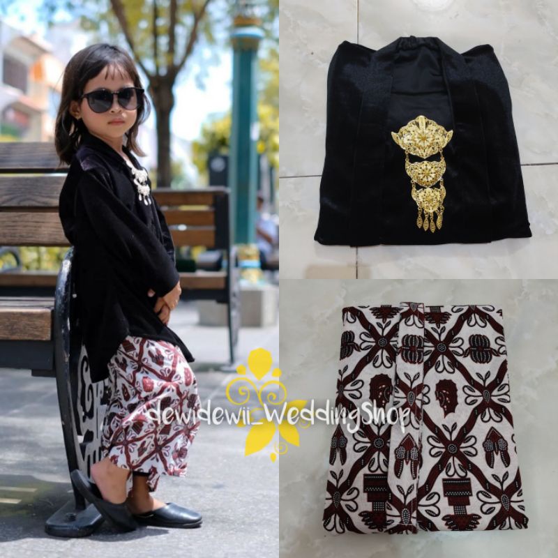 Kebaya Anak + Jarik Instan, Motif Sido Mulyo