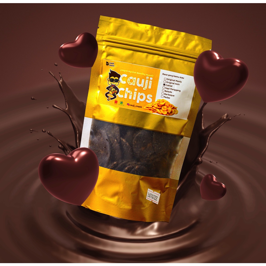 

Keripik pisang cokelat manis 80gram cauji snack