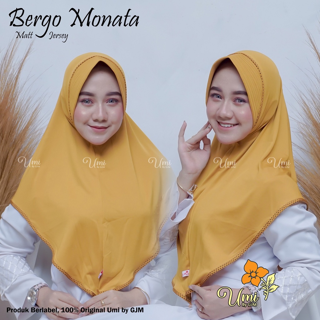 Jilbab Jersi Pet Hijab Instan Bergo Monata List Polkadot // Jilbab Instan Jersey Inayah