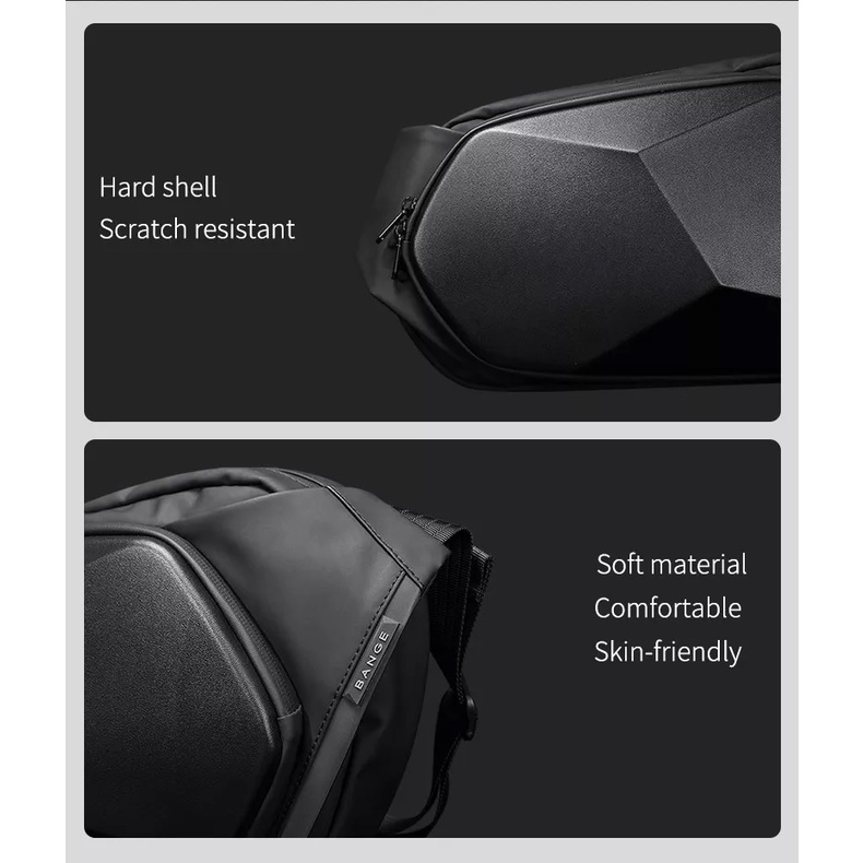 BANGE BG-7229 - Slick Waist Bag Unisex Sling Crossbody Bag Chestpack