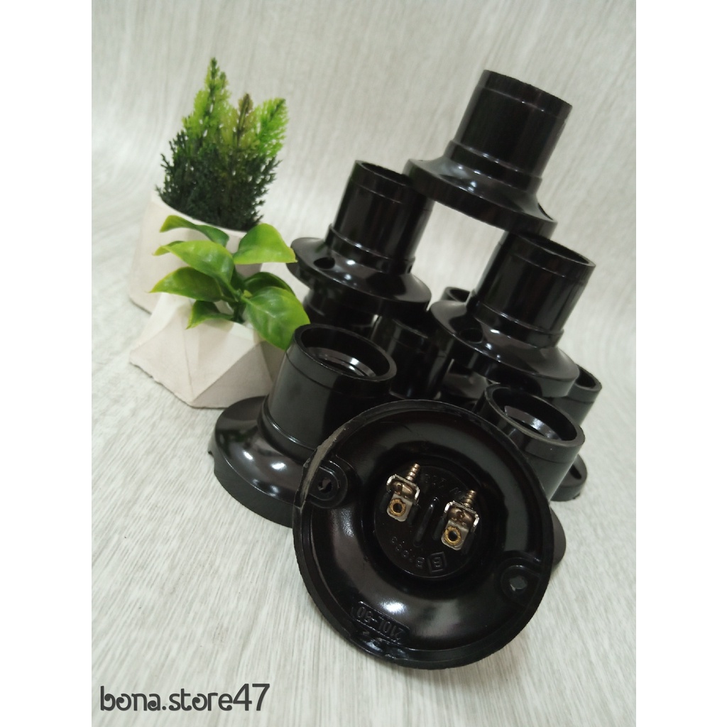 BROCO FITING PLAFON HITAM || ORIGINAL BROCO || RUMAH LAMPU || TEMPAT LAMPU TEMPEL PLAFON || FITING P