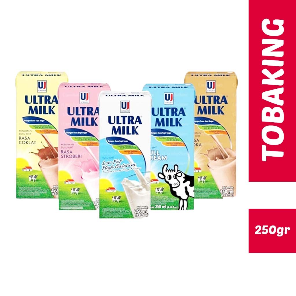 

Ultra Milk susu UHT 250ml Full Cream Strawberry Cokelat Moka 250 ml