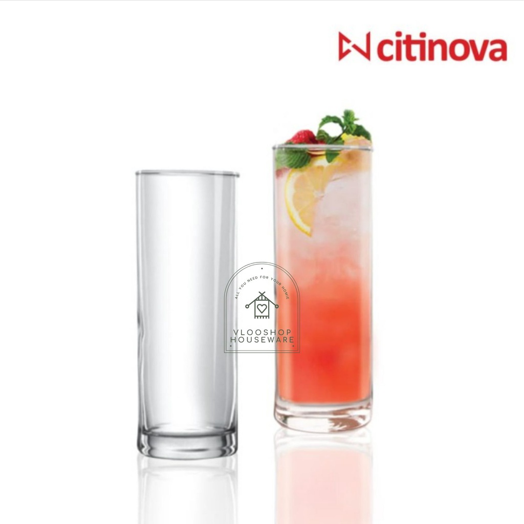 CITINOVA BAMBOO GLASS 340 ML | GELAS KACA ESTETIK | GELAS KACA AESTHETIC