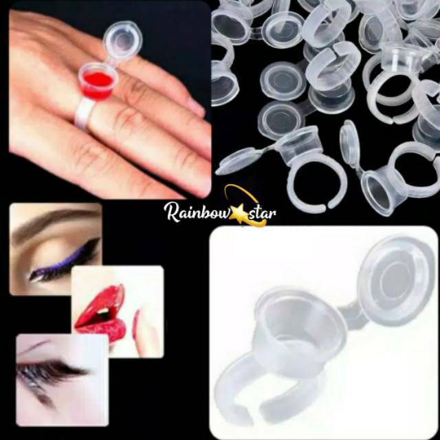 Cincin Tinta + Tutup / Cup Holder Tinta Sulam / Ring Tinta Tato / Ring Ink