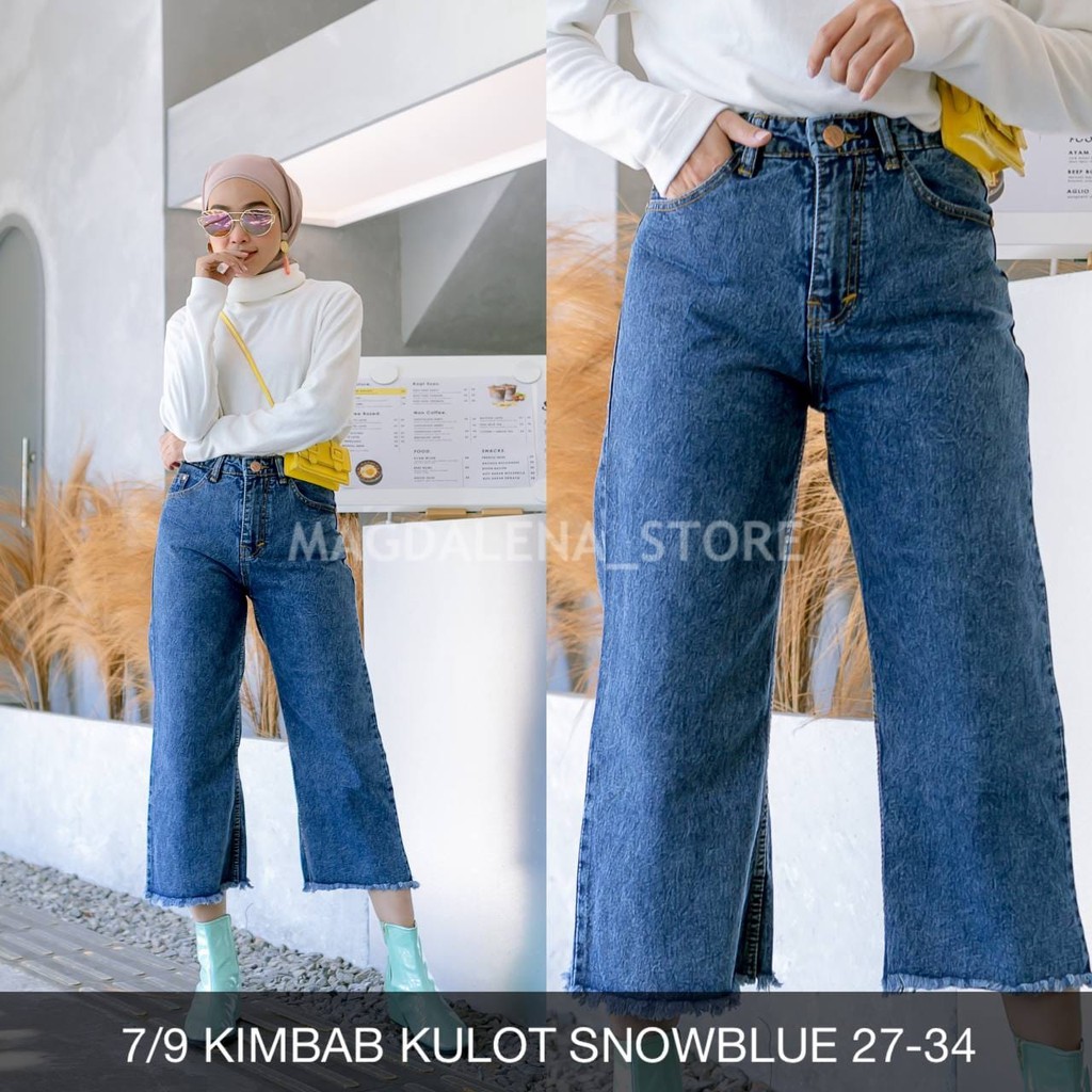 CELANA KULOT JEANS 7/9 WANITA KIMBAB KULOT - KULOT JEANS RAWIS