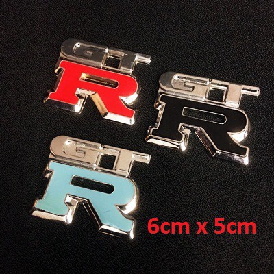 Tempelan Stiker Emblem Chorme GTR GT R Kualitas Premium