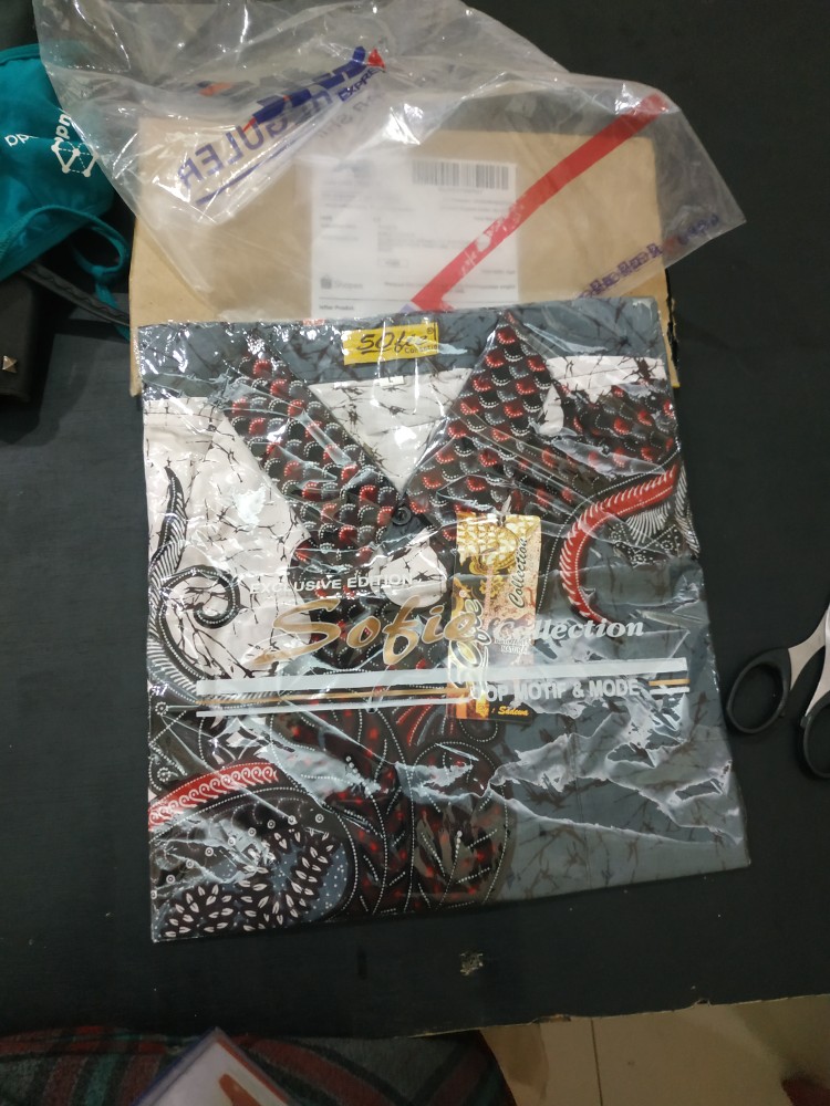 [best Seller] Kemeja Batik Pria Lengan Pendek Katun Hem Printing Cap Lengan Pendek Wahana [abu]