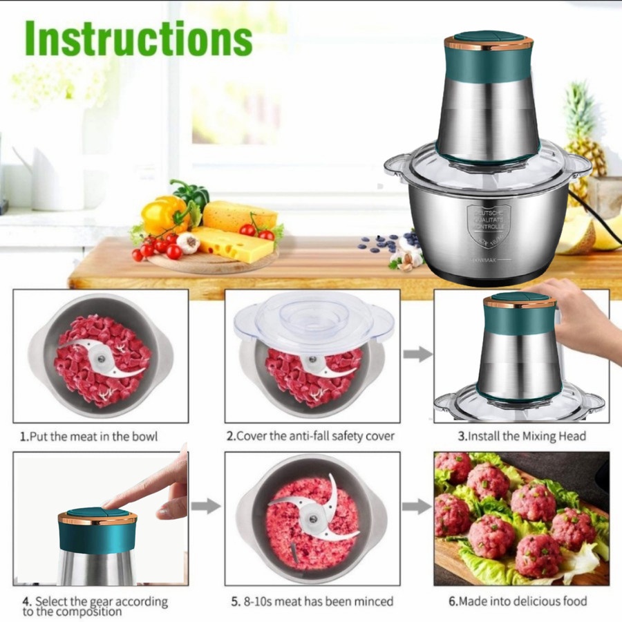 blender x2000 Penggiling daging dan bumbu stainless steel 250w