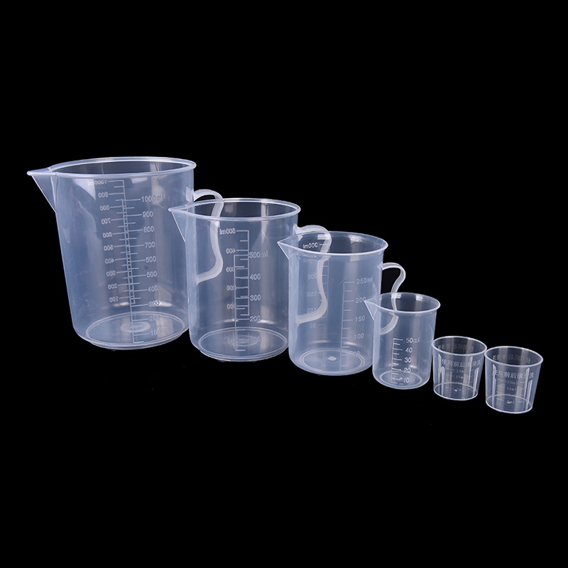 {LUCKID}20/30/50/300/500/1000ML Plastic Measuring Cup Jug Pour Spout Surface Kitchen,