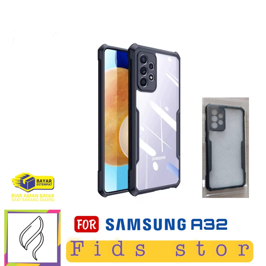 PROMO Case Samsung Galaxy A32 Hardcase Armor Shockproof Fusion Bumper Transparan