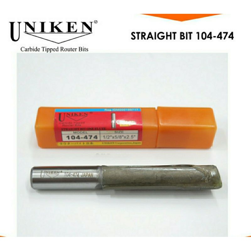 UNIKEN Router Bit 104-474 ( Mata Router Straight Bit 16mm )