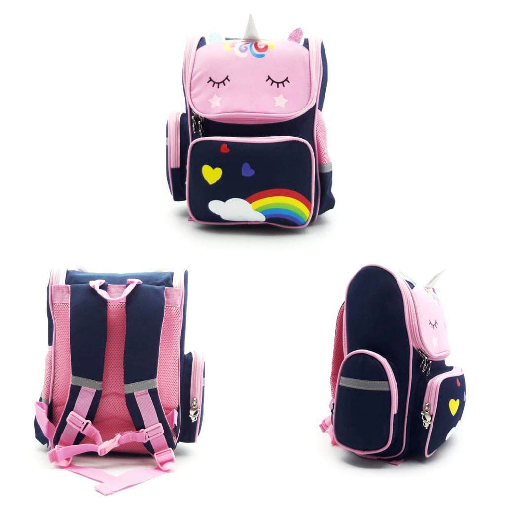 PROMO RANSEL 16' UKURAN BESAR Tas Anak Sekolah SD / REMAJA Laki Laki dan Perempuan Cewe Gambar Panda Astronot Top Vale Wing Lucu