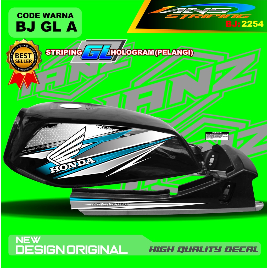 STRIPING CUSTOM GL PRO TERBARU / STIKER MOTOR GL TERMURAH / STRIPING MOTOR GL 100 / STIKER MOTOR