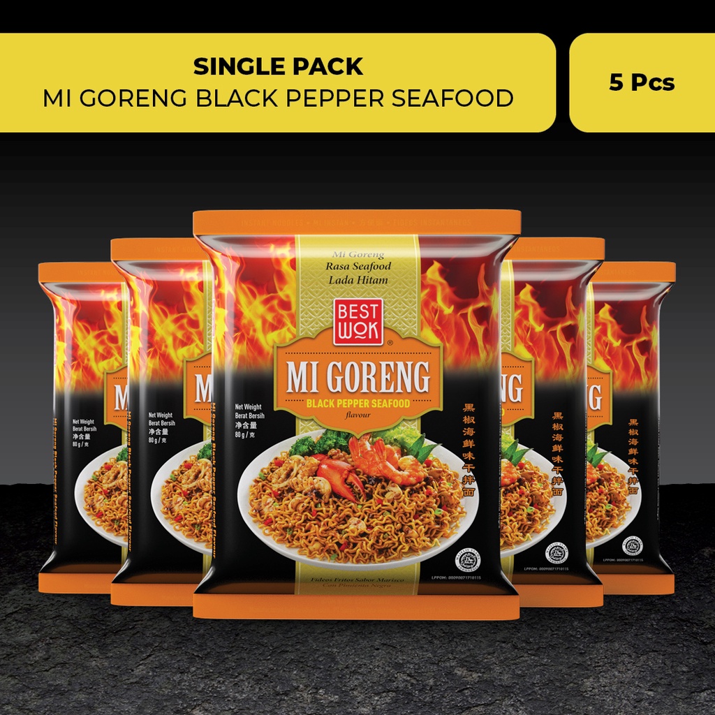 

Best Wok Mi Goreng Black pepper Seafood Single Pack (5 pcs)