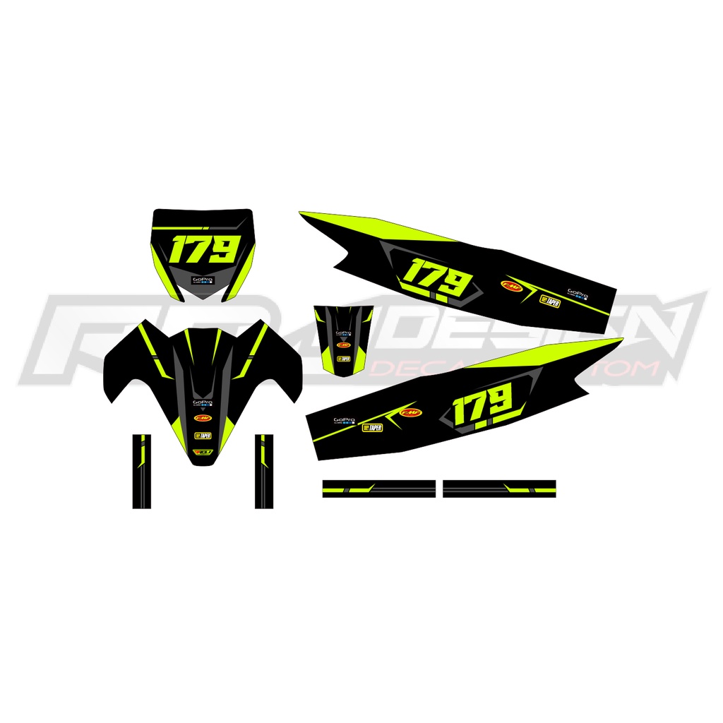 DECAL STICKER GTX F1Z R/VEGA R LAMA (003) DEKAL STIKER FIZ RBT HITAM HIJAU STABILO