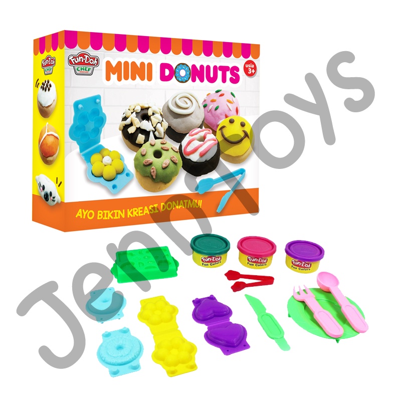 JennToys - Mainan Anak Edukasi Mainan Anak perempuan Mainan anak Laki laki Fun Doh - FD MINI DONUTS