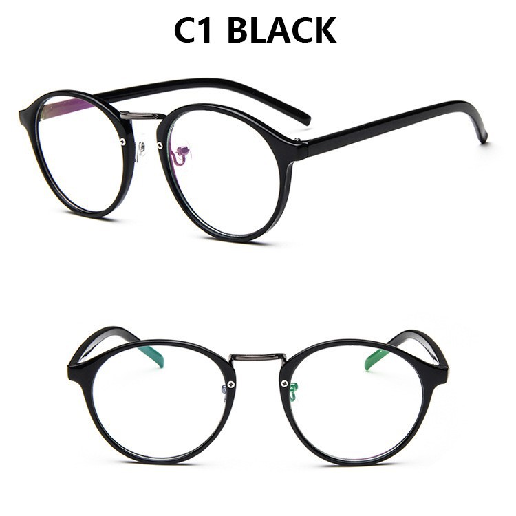 (YUZHU) Bayar Di Tempat Kacamata Baca Gaya Retro dengan Frame Optik 8 Warna untuk Pria / Wanita 04