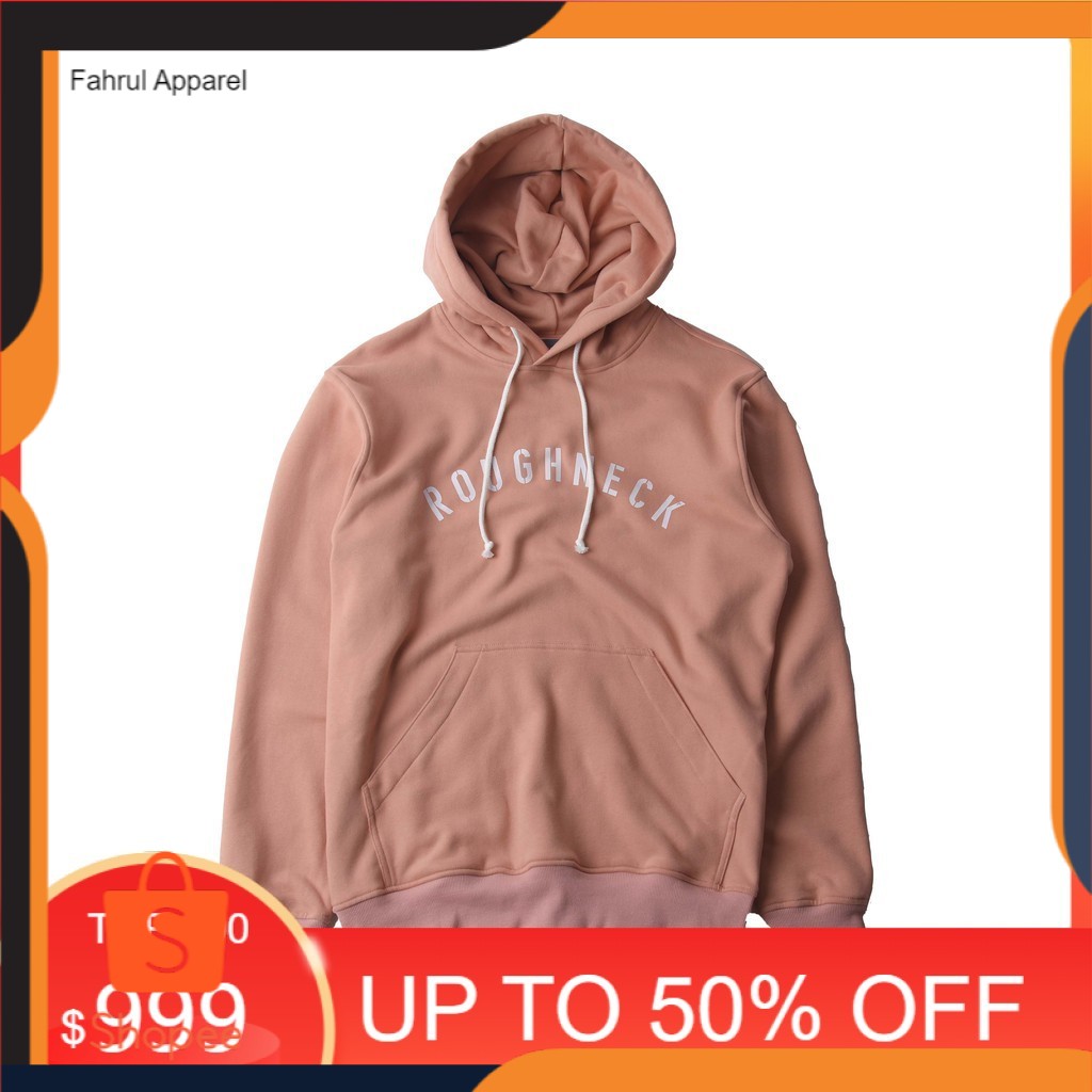 Hoodie Roughneck H127 Cherry Pink Sig White