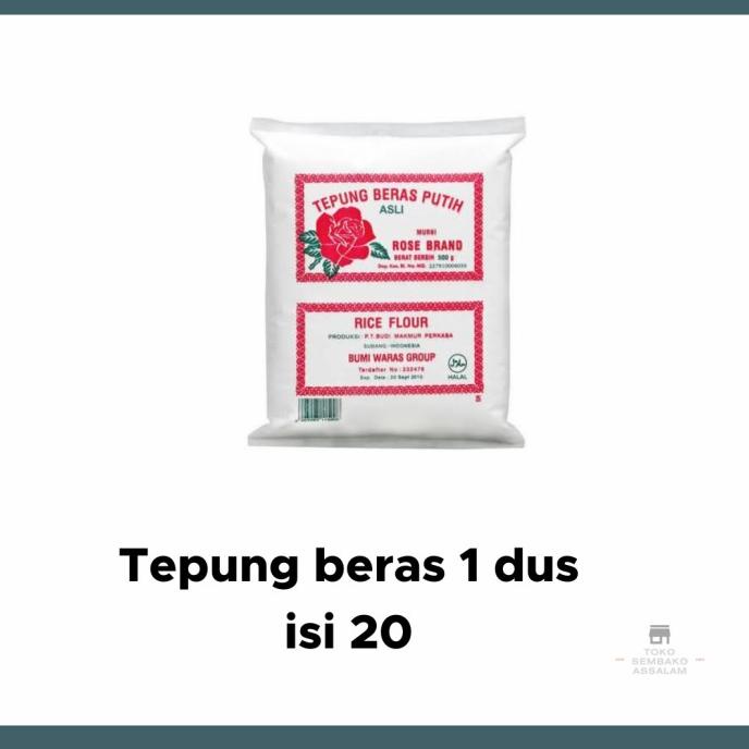

[COD] tepung beras rose brand 500gr 1 dus isi 24 [COD]