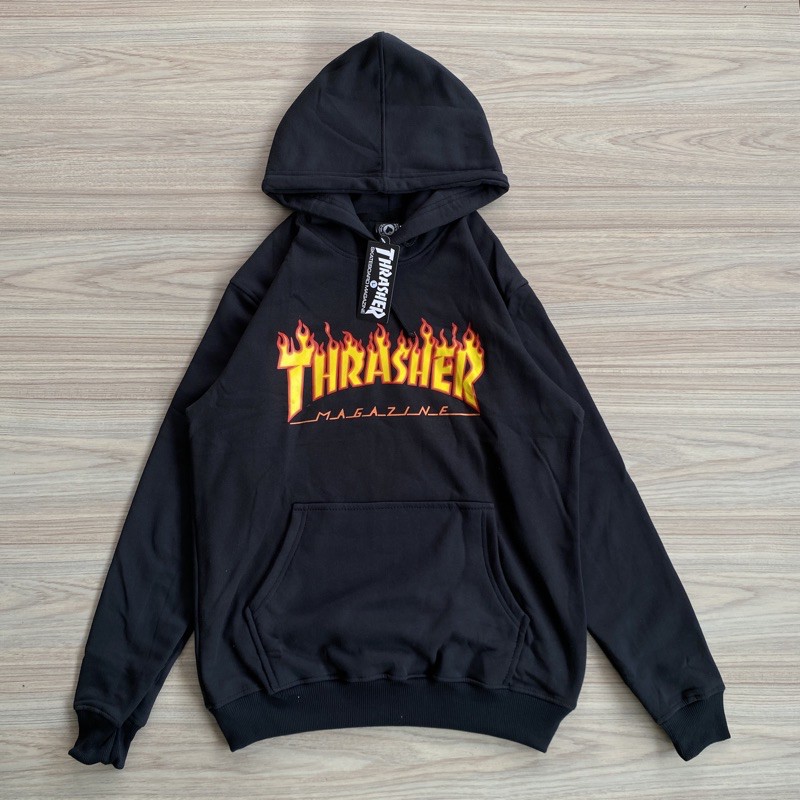 SWEATER HOODIE THRASHER FLAME | SWEATER LAKI LAKI | HOODIE THRASHER
