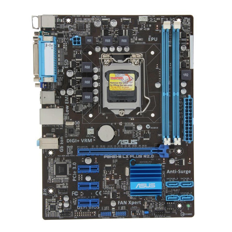 PREORDER ASUS P8H61-M LX PLUS R2.0 Motherboard 1155 Motherboard DDR3 Intel H61 16G Support Xeno Core