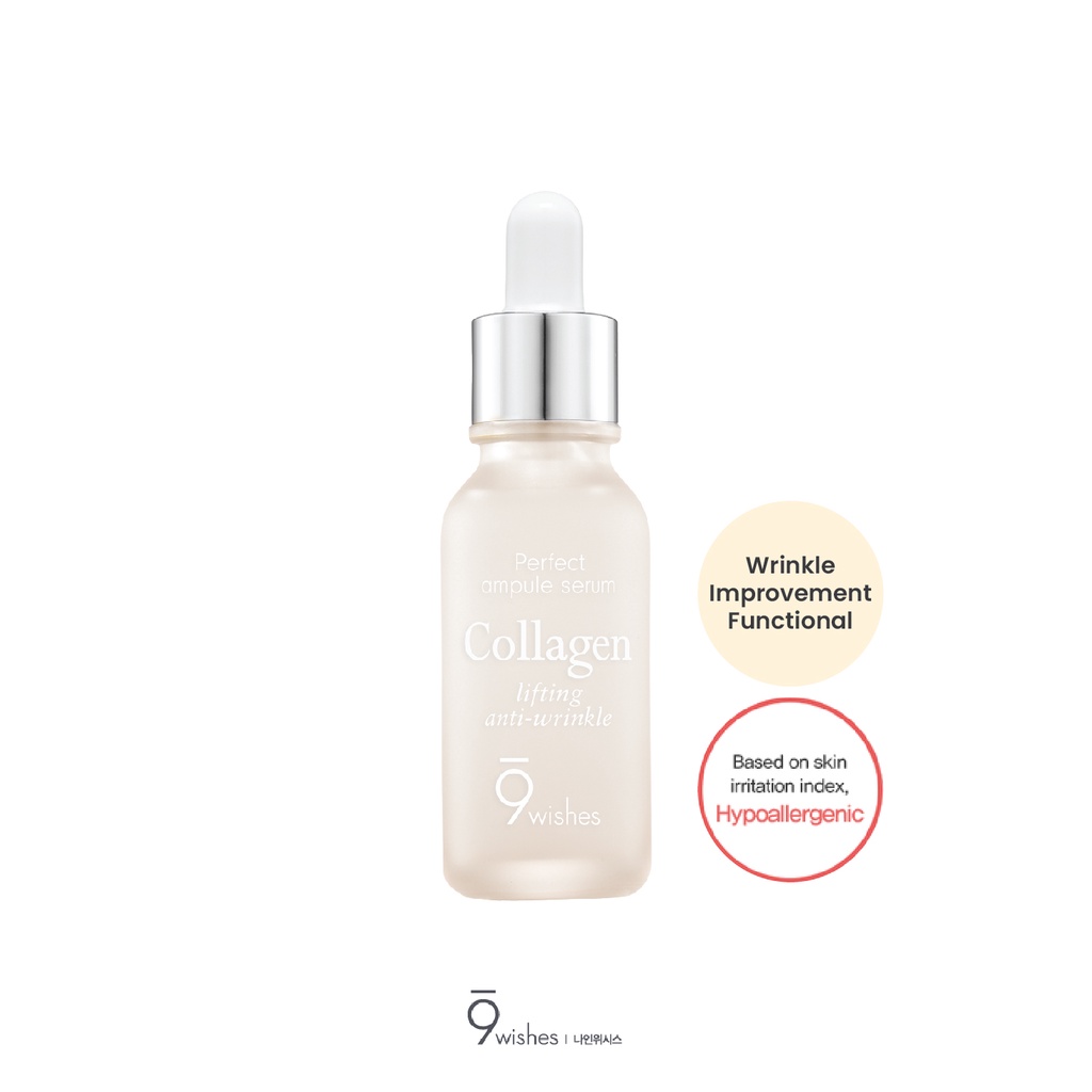 9Wishes - Collagen Perfect Ampule Serum 25ml "Lifting & Anti-Wrinkle" dari Korea