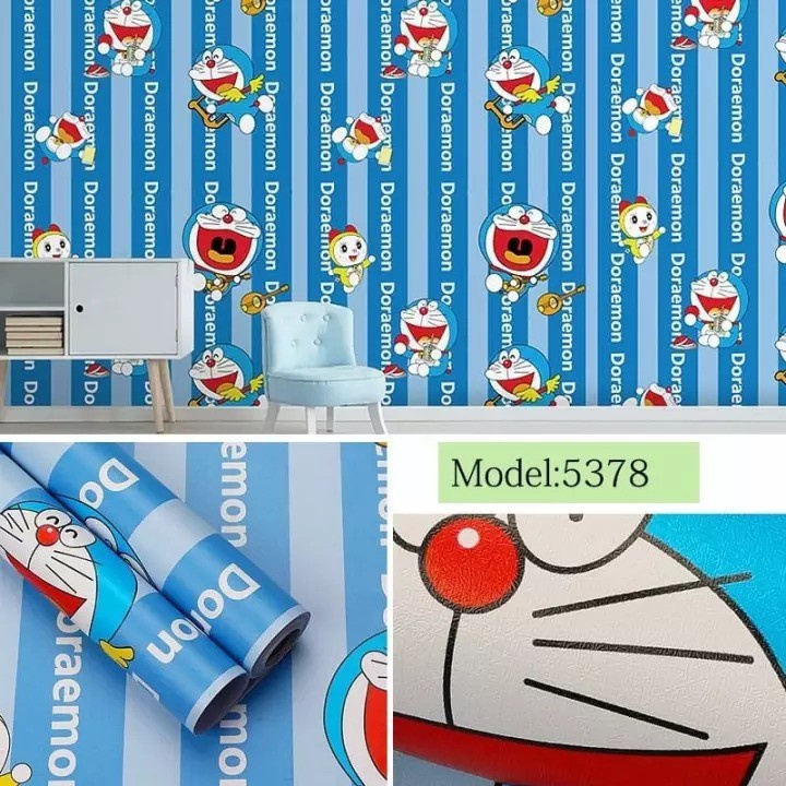 METH WPSDORAMI OF DORAEMON WALPAPER DINDING WALLPAPER STICKER 45CMX5M WALLPAPER STICKER DINDING STIK