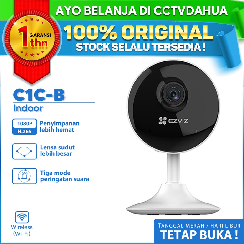 EZVIZ C1C-B 2MP PRO H.265 WIRELESS IP CAMERA 1080P BERGARANSI RESMI