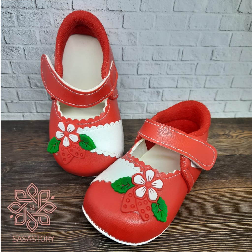 SEPATU PREWALKER BABY BAYI BUNGA DAUN ANAK PEREMPUAN 0-12 BULAN GP02