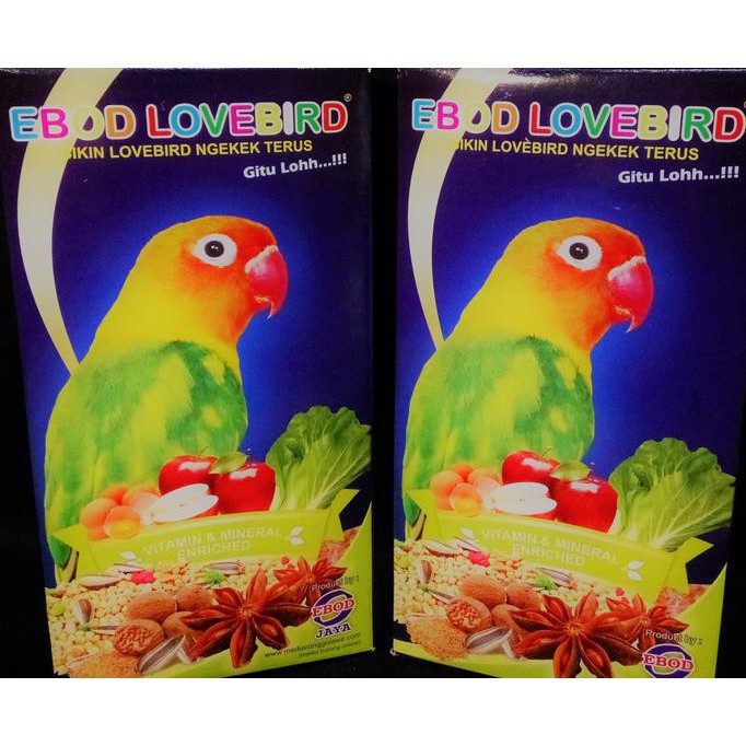 Ebod Lovebird Pakan Burung Kemasan Dus Anps