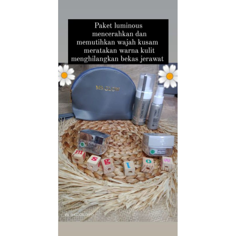 MSGLOW paket wajah original official luminous skincare BPOM