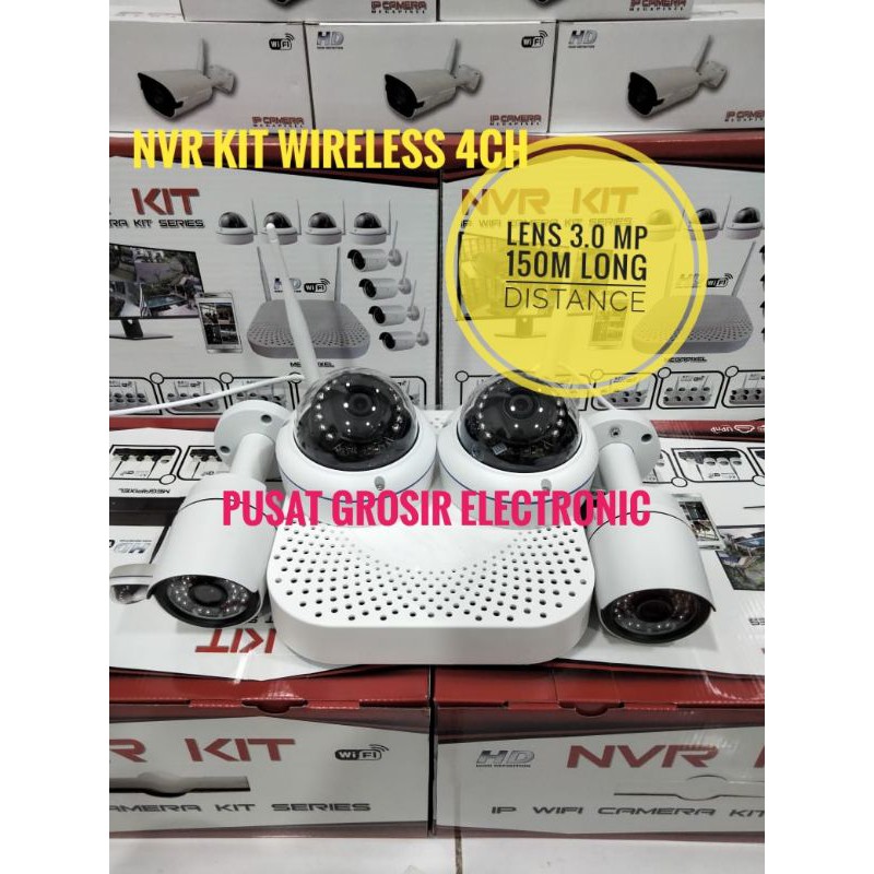 PAKET CCTV NVR KIT 4 KAMERA FULL WIRELESS