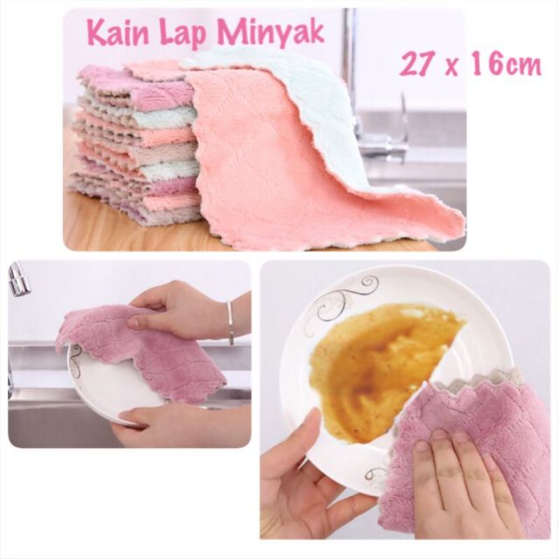 Kain Lap Piring Microfiber uk 27x16 cm