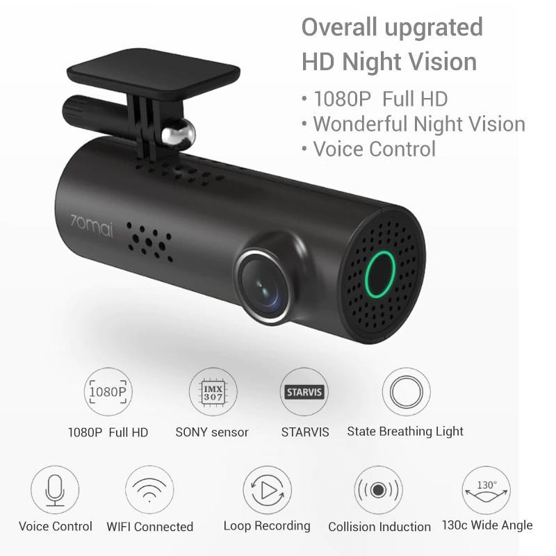 Kamera Mobil Xiaomi Smart Dash Cam Wifi DVR Car Voice Control yi 70MAI - TANPA MEMORY