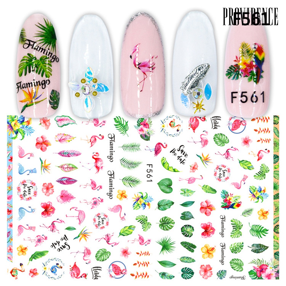 Providence Super Thin 3D English Letters Animal Fruit Leaf Nail Sticker Adhesive Decoration