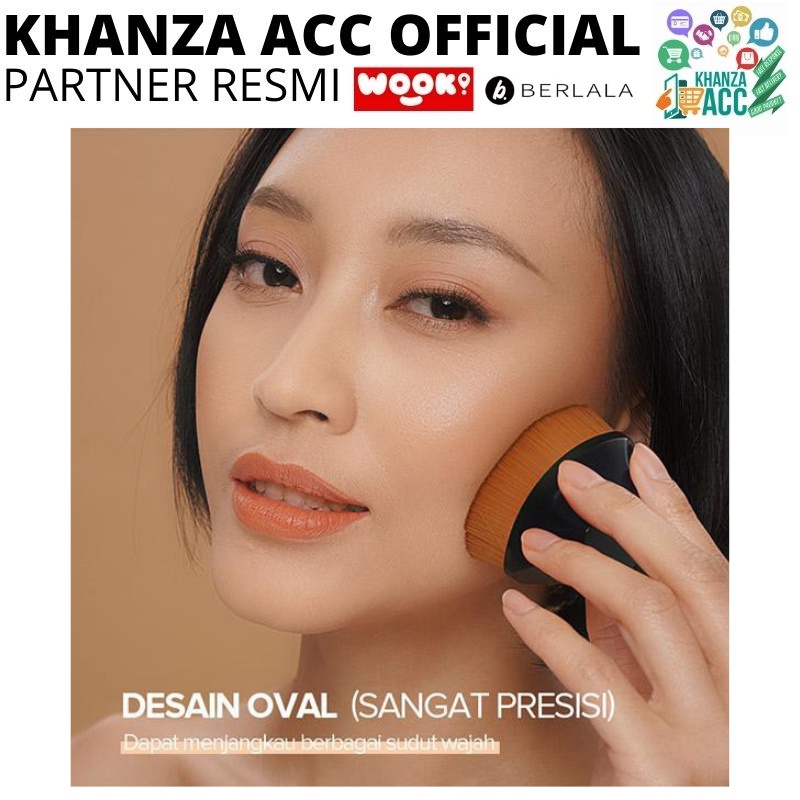 KHANZAACC BERLALA Professional Foundation Brush Bahan Halus Lembut BPOM