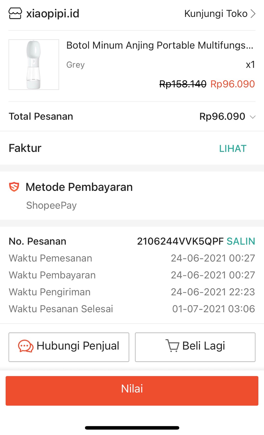 Botol Minum Anjing Portable Multifungsi Dengan Wadah Makanan Untuk Travel