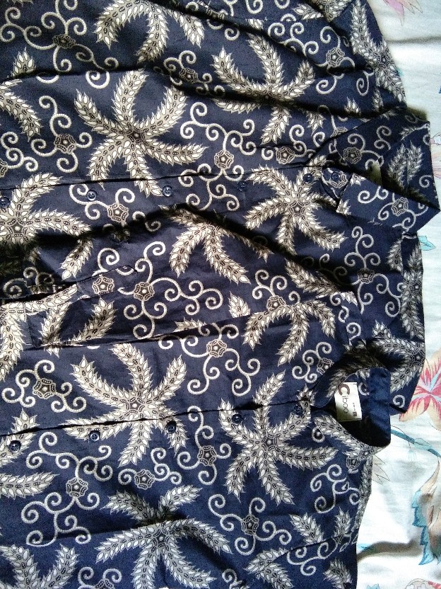 Kemeja Batik Anak Motif Best Seller Warna Biru Navy Slimfit