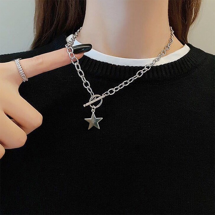 Ins sederhana temperamen kalung XINGX pribadi liontin dingin hip hop ornamen UNTUK rantai net kalung