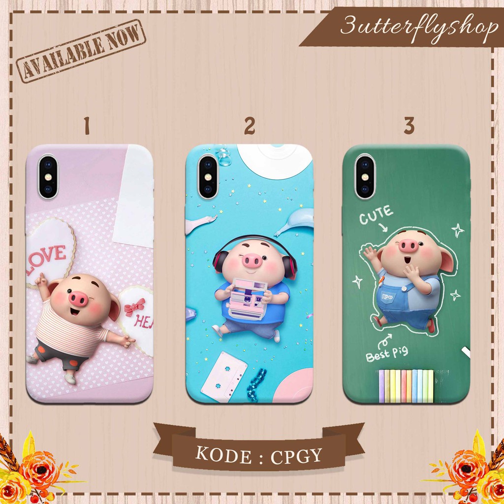 Cute Piggy casing case HP xiaomi samsung iphone oppo vivo realme redmi meizu