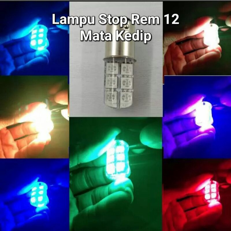 Lampu Stop Rem Belakang Kedip Jelly Variasi Motor Strobo Universal Bisa untuk Semua Motor