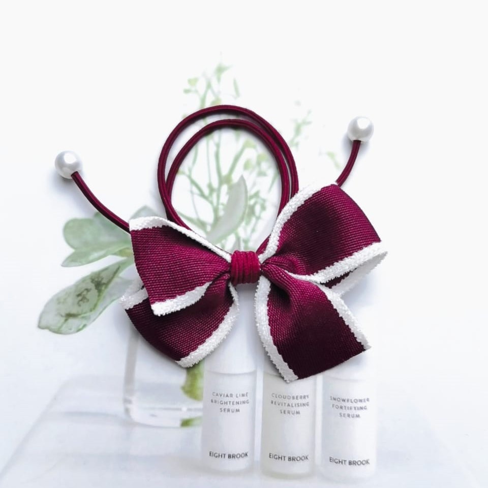 COD - F5129 Ikat Rambut Pita Fashion Korea / Ikat Rambut Fashion Wanita / Ribbon Hair Tie / Kuncir Rambut-7