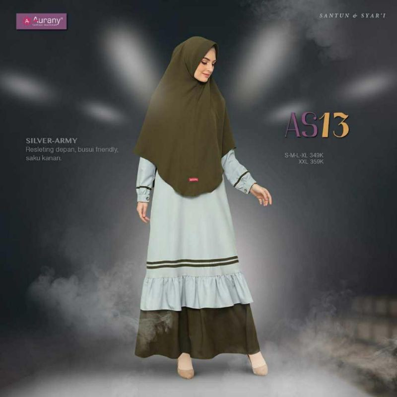 BAJU MUSLIM GAMIS SYARI - AURANY AS13