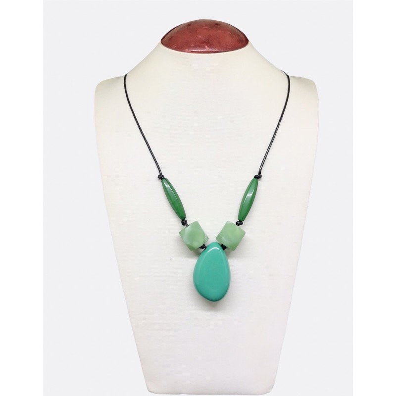 Kalung fashion / Kalung wanita / Aksesoris wanita casual / Kalung etnik handmade batu alam sintetis