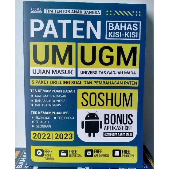 Buku UM UGM 2022-2023 SOSHUM : Paten Bahas Kisi-Kisi Ujian Masuk UGM SOSHUM 2022-2023